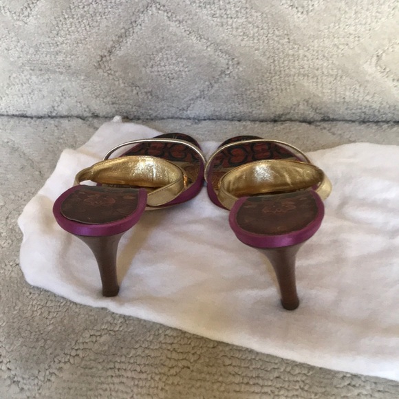 Giuseppe Vicini purple  and gold sandals - Picture 3 of 6